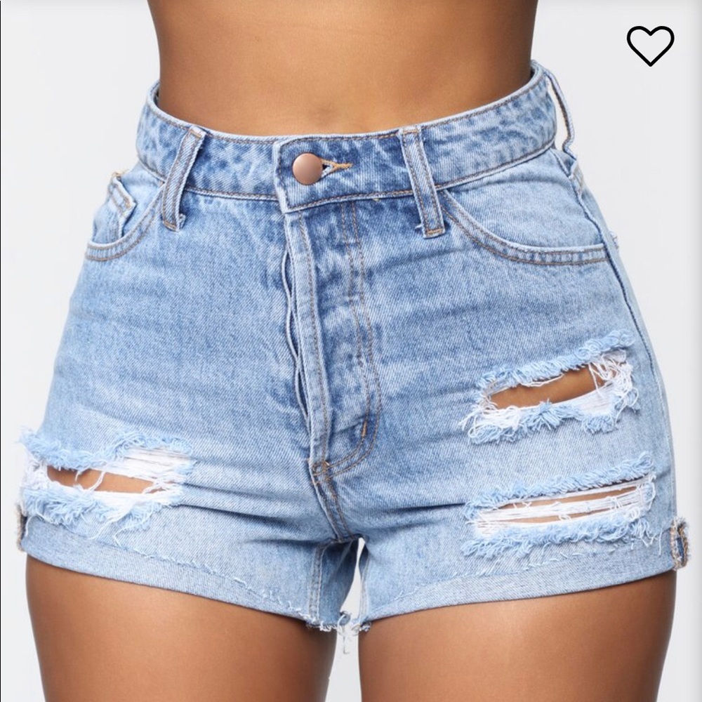 Fashion Nova Distressed Jean Shorts